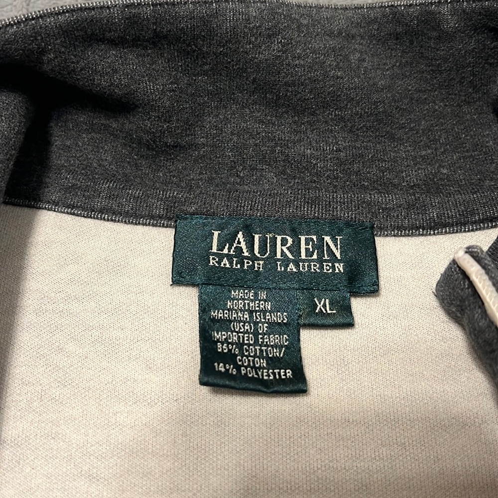 Lauren Ralph Lauren Gray Zip-Up Jacket - Picture 5 of 8